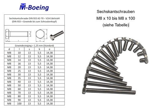 6kt sechskantschraube m8x10 - 6kt-sechskantschraube,