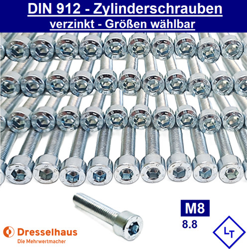 Din 912 zylinderschrauben - din, m8