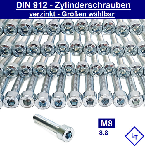 Din 912 zylinderschrauben - din, m8