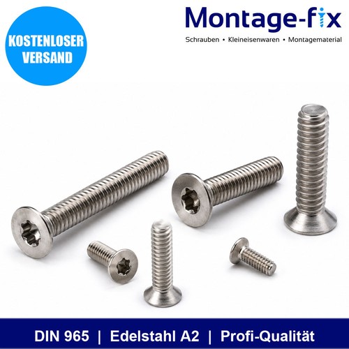 Senkkopfschrauben din 965 - din, iso