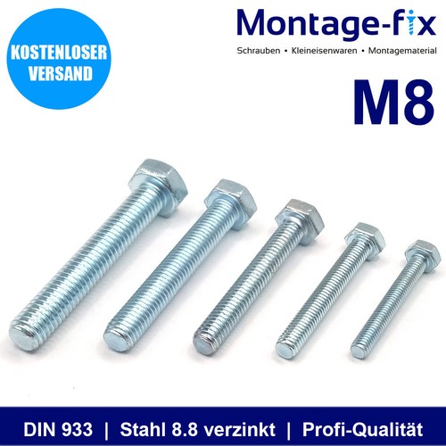 Sechskantschrauben stahl - m8,