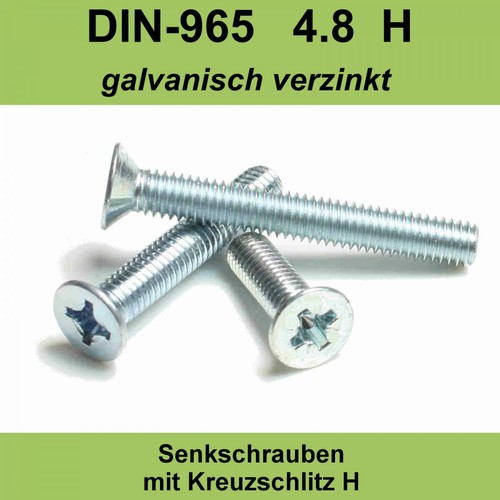 Din 965 senkschrauben mit - m8,