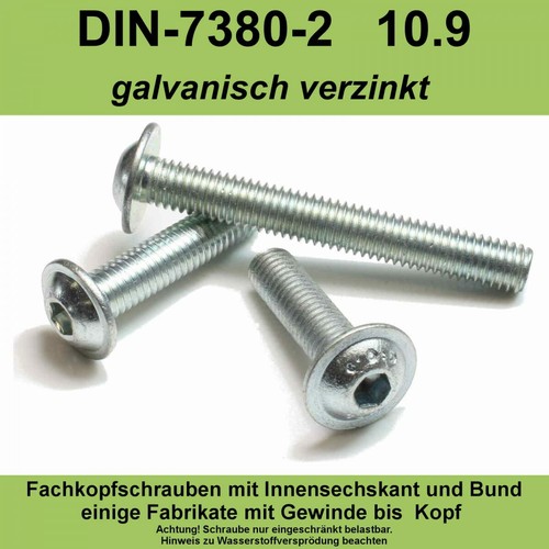 Iso 7380 9 verzinkt - m8,
